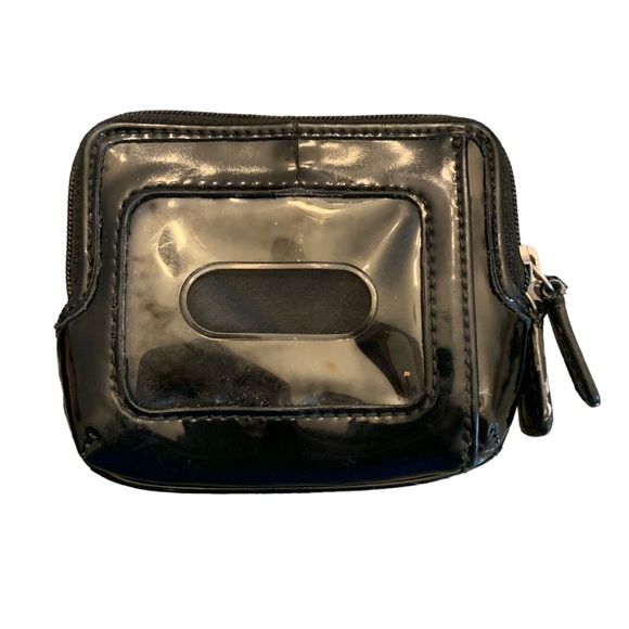 SOLD ❗️Coach Monogram Black Jacquard Mini Zipper Purse Pouch ID Card Wallet - Picture 7 of 11